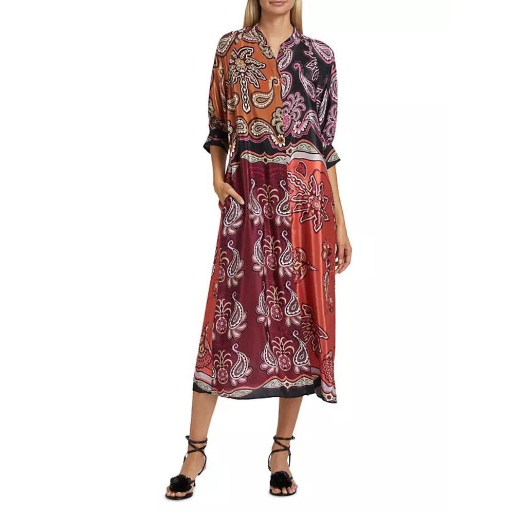 Farm Rio NWT Sweet Mermaids Black Midi Dress Size Small